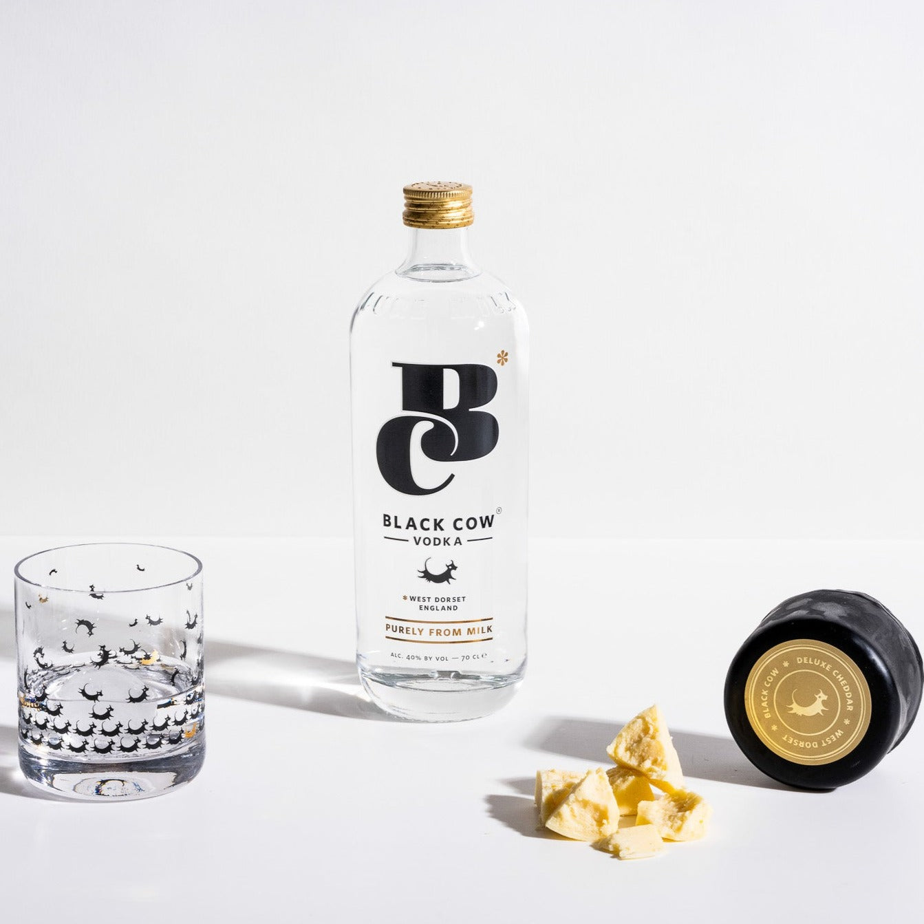 Black Cow vodka + 200g Cheddar Cheese