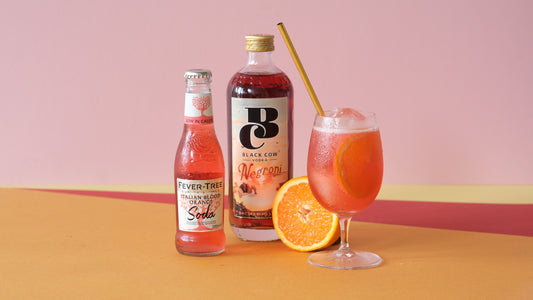 Negroni + Italian Blood Orange Soda Spritz