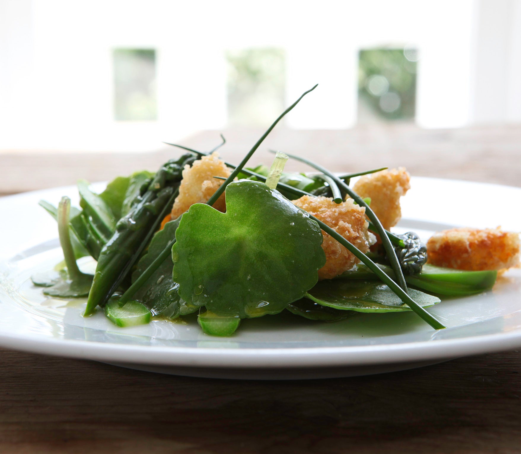 Hix Black Cow Deluxe Cheddar Fritter Salad