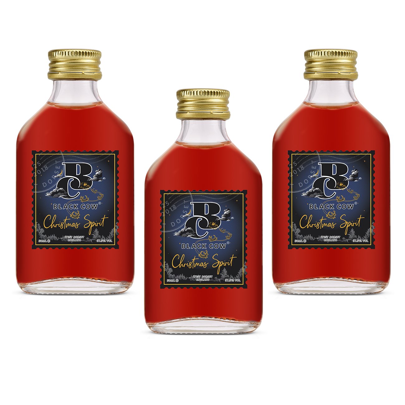 Black Cow Christmas Spirit Miniatures 5cl (Three)
