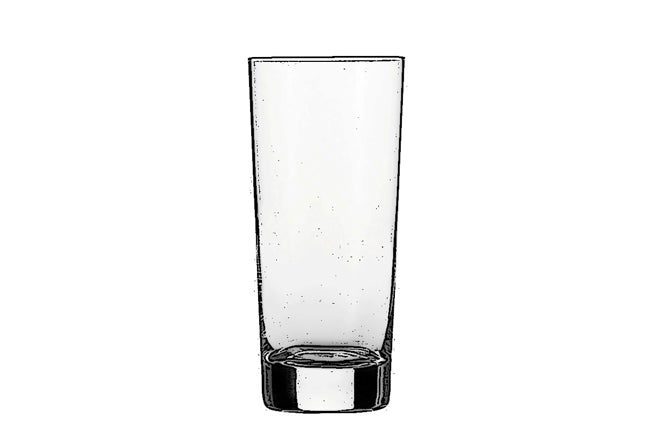 Hi-ball / HighballTypically, a highball cocktail comprises a spirit base with a larger proportion of non-alcoholic mixture, like a Lyme Breeze. The glass has a thick base (called a tunc) and can usually hold between 240 and 350ml of liquid.