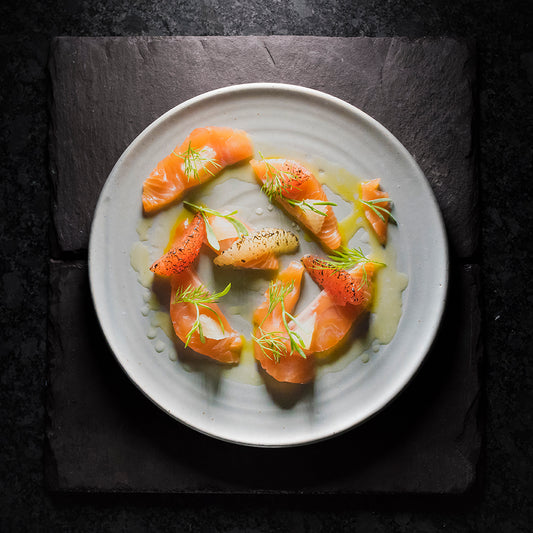 Vodka cured salmon